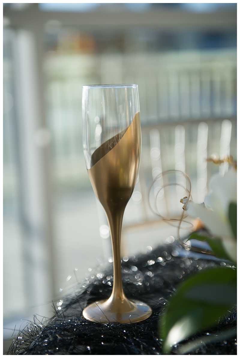 Gold Dipped Champagne Glass