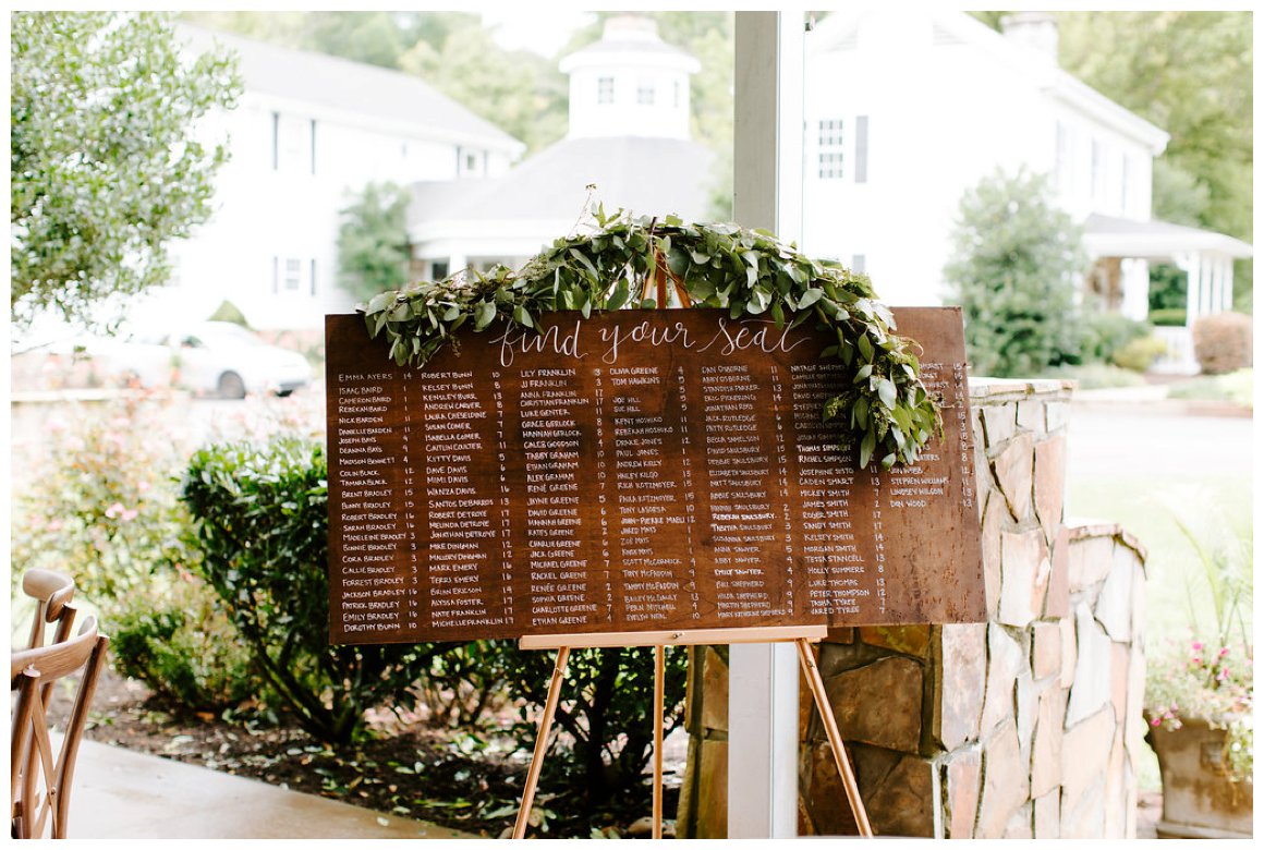 Wooden Seating Chart Sign